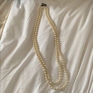 Jcrew faux pearl multi wrap necklace